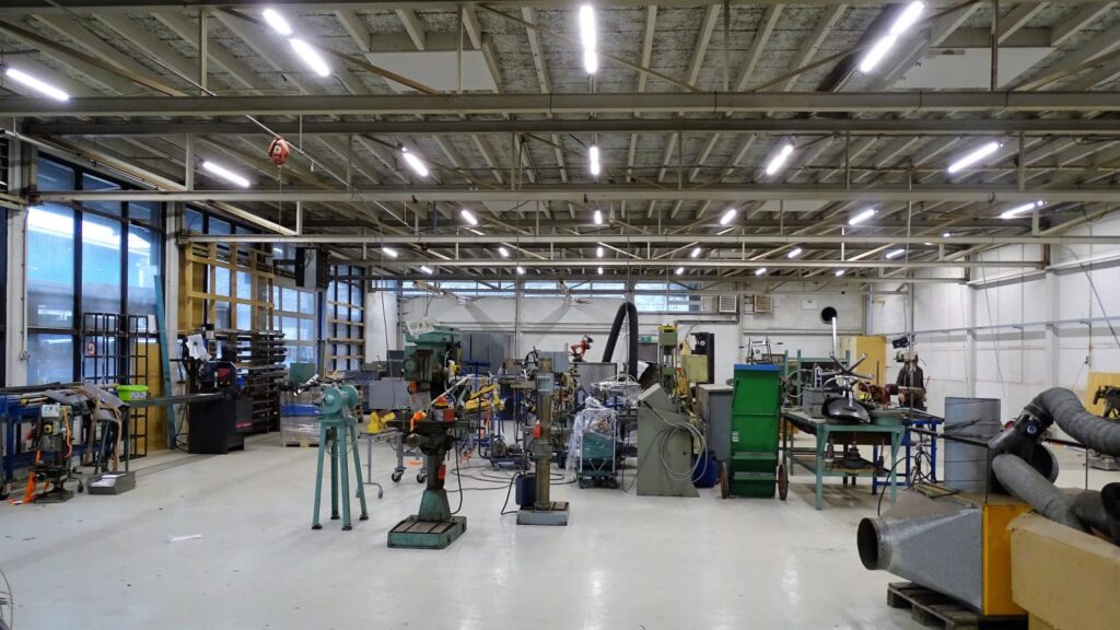 Industrie verlichting in fabriek